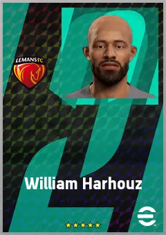 William Harhouz eFootball 2026 player card, 64 OVR CF