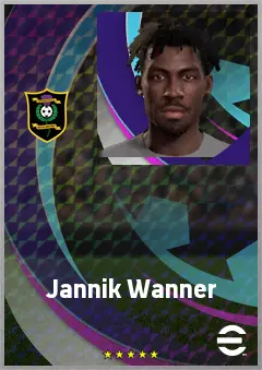 Jannik Wanner eFootball 2026 player card, 68 OVR LWF