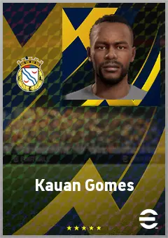 Kauan Gomes eFootball 2026 player card, 62 OVR RB