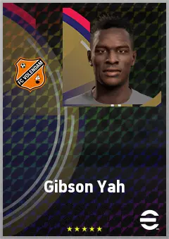 Gibson Yah eFootball 2026 player card, 63 OVR CMF
