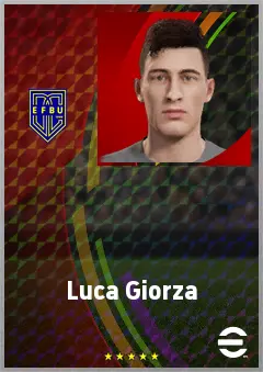 Luca Giorza eFootball 2026 player card, 65 OVR RB