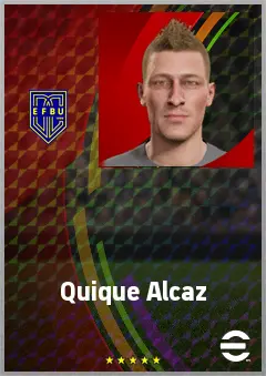 Quique Alcaz eFootball 2026 player card, 66 OVR SS