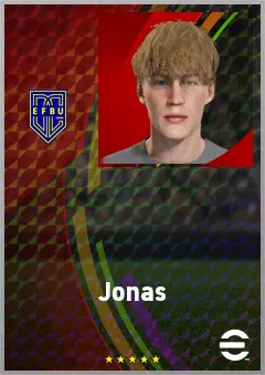 Jonas eFootball 2026 player card, 67 OVR LWF