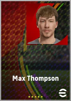 Max Thompson eFootball 2026 player card, 67 OVR GK