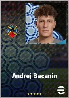Andrej Bacanin eFootball 2026 player card, 66 OVR DMF
