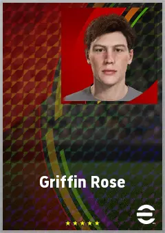 Griffin Rose eFootball 2026 player card, 58 OVR CB