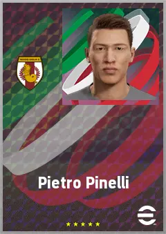 Pietro Pinelli eFootball 2026 player card, 65 OVR DMF