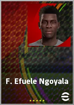 F. Efuele Ngoyala eFootball 2026 player card, 61 OVR DMF