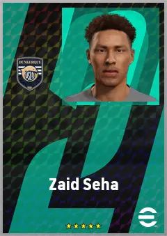 Zaid Seha eFootball 2026 player card, 61 OVR RWF