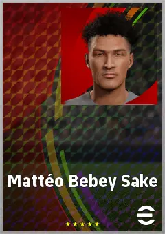 Mattéo Bebey Sake eFootball 2026 player card, 60 OVR DMF