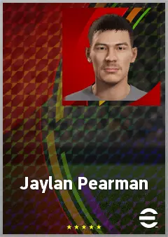 Jaylan Pearman eFootball 2026 player card, 66 OVR AMF