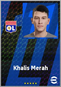 Khalis Merah eFootball 2026 player card, 69 OVR AMF