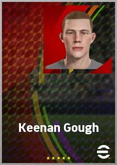 Keenan Gough eFootball 2026 player card, 60 OVR DMF