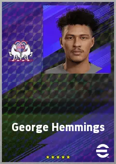 George Hemmings eFootball 2026 player card, 66 OVR CMF