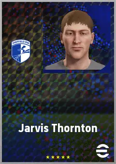Jarvis Thornton eFootball 2026 player card, 60 OVR CMF