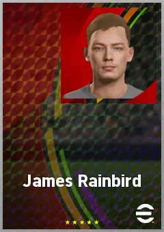 James Rainbird eFootball 2026 player card, 60 OVR LMF