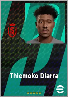 Thiemoko Diarra eFootball 2026 player card, 68 OVR RWF