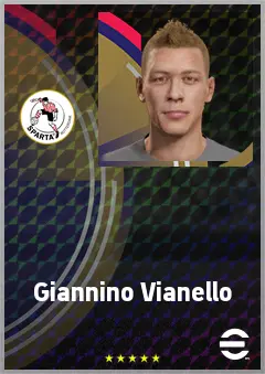 Giannino Vianello eFootball 2026 player card, 62 OVR LB