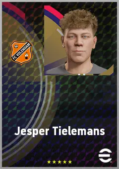 Jesper Tielemans eFootball 2026 player card, 63 OVR CF
