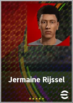 Jermaine Rijssel eFootball 2026 player card, 63 OVR LWF