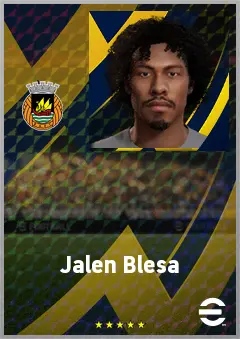 Jalen Blesa eFootball 2026 player card, 65 OVR CF