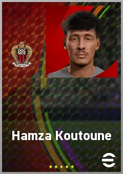 Hamza Koutoune eFootball 2026 player card, 66 OVR RB