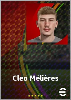 Cleo Mélières eFootball 2026 player card, 62 OVR RMF