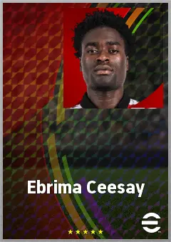 Ebrima Ceesay eFootball 2026 player card, 63 OVR CF