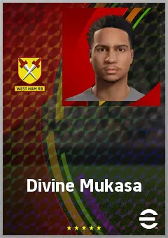 Divine Mukasa eFootball 2026 player card, 66 OVR AMF