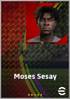 Moses Sesay eFootball 2026 player card, 60 OVR LMF