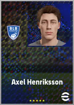 Axel Henriksson eFootball 2026 player card, 68 OVR CMF