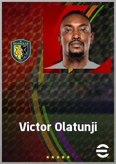 Victor Olatunji eFootball 2026 player card, 73 OVR CF