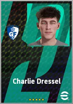 Charlie Dressel eFootball 2026 player card, 61 OVR CMF