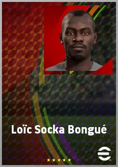Loïc Socka Bongué eFootball 2026 player card, 65 OVR CF