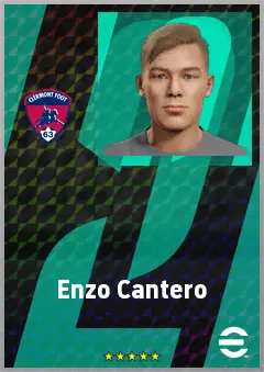 Enzo Cantero eFootball 2026 player card, 64 OVR RWF