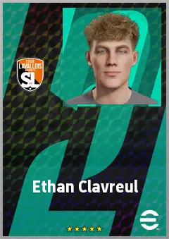 Ethan Clavreul eFootball 2026 player card, 64 OVR LMF
