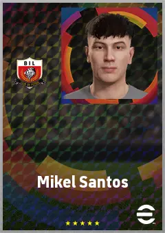 Mikel Santos eFootball 2026 player card, 63 OVR GK