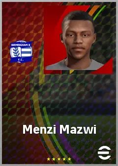 Menzi Mazwi eFootball 2026 player card, 61 OVR LMF