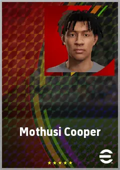 Mothusi Cooper eFootball 2026 player card, 61 OVR CMF