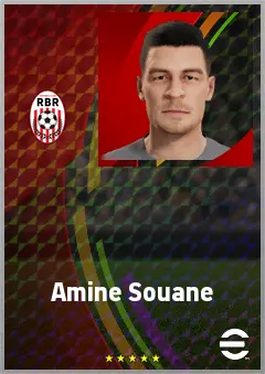 Amine Souane eFootball 2026 player card, 69 OVR RWF