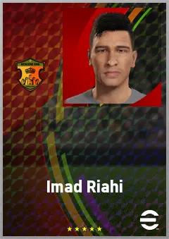Imad Riahi eFootball 2026 player card, 67 OVR RWF