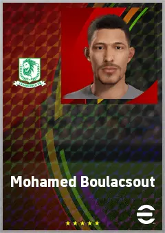 Mohamed Boulacsout eFootball 2026 player card, 69 OVR RB