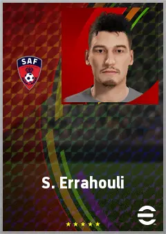 S. Errahouli eFootball 2026 player card, 68 OVR RWF
