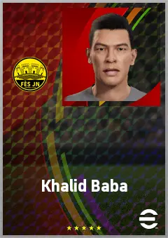 Khalid Baba eFootball 2026 player card, 66 OVR RWF