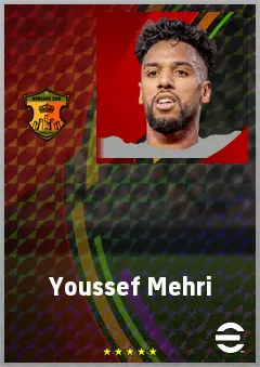 Youssef Mehri eFootball 2026 player card, 67 OVR LWF