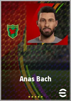 Anas Bach eFootball 2026 player card, 68 OVR RB