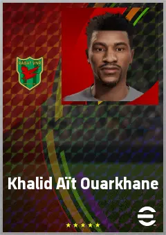 Khalid Aït Ouarkhane eFootball 2026 player card, 67 OVR AMF