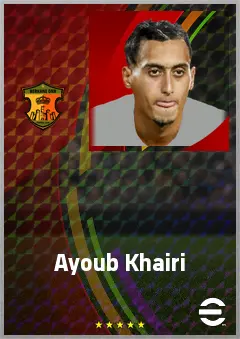 Ayoub Khairi eFootball 2026 player card, 66 OVR CMF