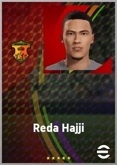 Reda Hajji eFootball 2026 player card, 60 OVR CMF