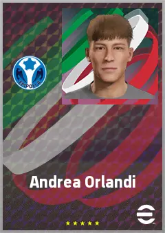 Andrea Orlandi eFootball 2026 player card, 67 OVR AMF